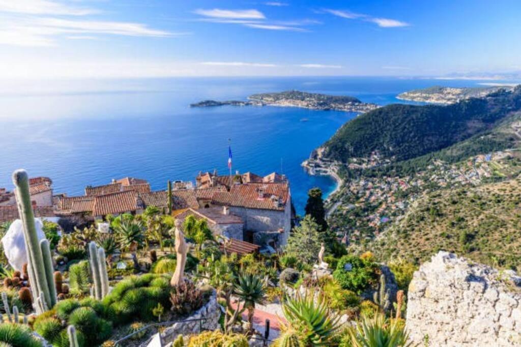 Studio rénové avec parking et terrasse à Eze village Exterior foto